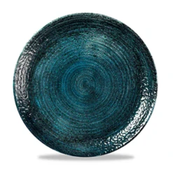 Homespun Chroma Blue Coupe Plate 11.25inch / 28.8cm