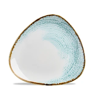 Homespun Accents Aquamarine Triangle Plate 9inch / 22.9cm 3 Homespun Accents Aquamarine Triangle Plate 9inch / 22.9cm