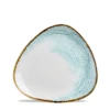 Homespun Accents Aquamarine Triangle Plate 7.75inch / 19.2cm -Churchill China 203911