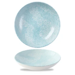 Vintage Prints Med Tiles Aquamarine Coupe Bowl 9.75inch / 24.8cm