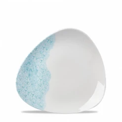 Vintage Prints Med Tiles Aquamarine Triangle Plate 7.75inch / 19.2cm