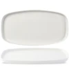 Chefs` Plates White Walled Oblong Plate 13.75inch X 7.25inch