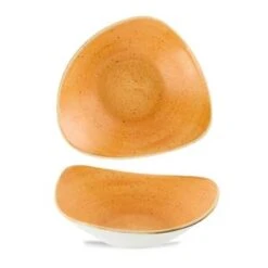 Stonecast Tangerine Triangle Bowl 6inch / 15.3cm