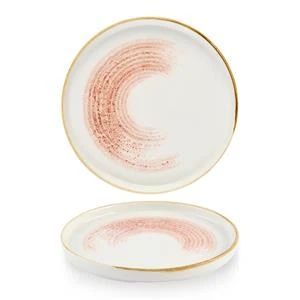 Studio Prints Homespun Accents Coral Walled Plate 8.25inch / 21cm 3 Studio Prints Homespun Accents Coral Walled Plate 8.25inch / 21cm