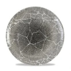 Studio Prints Kintsugi Reverse Quartz Black Coupe Plate 10.25inch / 26cm