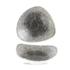 Studio Prints Kintsugi Reverse Quartz Black Triangle Bowl 7.25inch / 18.5cm