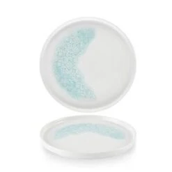 Vintage Prints Med Tiles Aquamarine Chefs` Walled Plate 8.25inch / 21cm