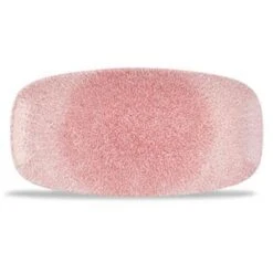 Studio Prints Raku Rose Quartz Pink Chefs` Oblong Plate 13.875inch X 7.375inch / 35.5 X 18.9cm