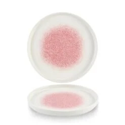 Studio Prints Raku Rose Quartz Pink Chefs` Walled Plate 8.25inch / 21cm
