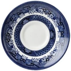 Churchill Vintage Print Blue Willow Georgian Saucer 5.5 Inch / 14.1cm